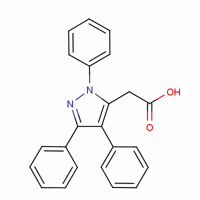 2-(1,3,4-Triphenyl-1h-pyrazol-5-yl)acetic acid Structure,50270-33-2Structure