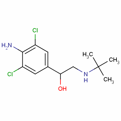 (-)-4-Amino-alpha-[(tert-butylamino)methyl]-3,5-dichlorobenzyl alcohol Structure,50306-03-1Structure