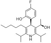 3-Pyridinemethanol, 4-(4-fluoro-2-hydroxyphenyl)-a-methyl-2,6-bis(1-methylethyl)-5-pentyl-, (aR,4R)- Structure,503610-19-3Structure