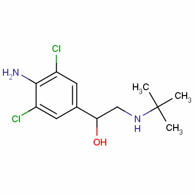 (S)-(+)-克侖特羅結(jié)構(gòu)式_50499-60-0結(jié)構(gòu)式