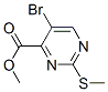 Methyl 5-bromo-2-(methylthio)pyrimidine-4-carboxylate Structure,50593-91-4Structure