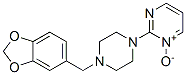 2-[4-(1,3-Benzodioxol-5-ylmethyl)-1-piperazinyl ]pyrimidine 1-oxide Structure,50602-52-3Structure