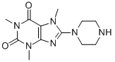 1,3,7-Trimethyl-8-piperazin-1-yl-3,7-dihydro-purine-2,6-dione Structure,50693-74-8Structure