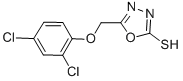 5-((2,4-Dichlorophenoxy)methyl)-1,3,4-oxadiazole-2-thiol Structure,50848-29-8Structure