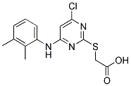 Acetic acid, 2-[[4-chloro-6-[(2,3-dimethylphenyl)amino]-2-pyrimidinyl]thio]- Structure,50892-23-4Structure