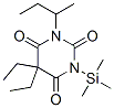 5,5-Diethyl-1-(1-methylpropyl)-3-(trimethylsilyl)-2,4,6(1h,3h,5h)-pyrimidinetrione Structure,51209-94-0Structure