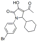 2H-Pyrrol-2-one, 4-acetyl-1-(4-bromophenyl)-5-cyclohexyl-1,5-dihydro-3-hydroxy- Structure,512176-59-9Structure