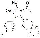 4-乙酰基-1-(4-氯苯基)-5-(1,4-二氧雜螺[4.5]癸烷-8-基)-1,5-二氫-3-羥基-2H-吡咯-2-酮結(jié)構(gòu)式_512177-95-6結(jié)構(gòu)式