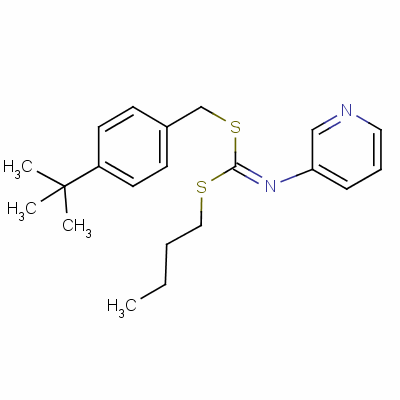 S-butyl s-p-tert-butylbenzyl 3-pyridylimidodithiocarbonate Structure,51308-54-4Structure