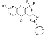 7-Hydroxy-3-(1-phenyl-1h-pyrazol-4-yl)-2-trifluoromethyl-chromen-4-one Structure,51412-01-2Structure