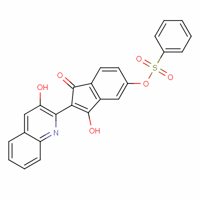 3-羥基-2-(3-羥基-2-喹啉基)-5-[(苯基磺?；?氧基]-1H-茚-1-酮結(jié)構(gòu)式_51419-02-4結(jié)構(gòu)式