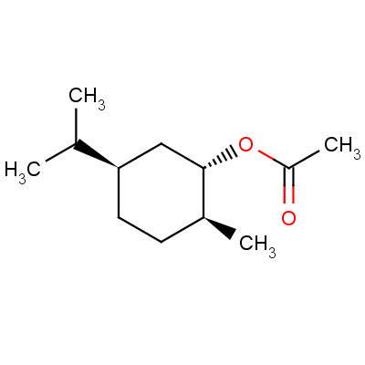 [1S-(1alpha,2beta,5beta)]-5-(異丙基)-2-甲基乙酸環(huán)己酯結(jié)構(gòu)式_51446-60-7結(jié)構(gòu)式