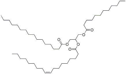 1-Dodecanoyl-2-[cis-9-octadecenoyl]-3-hexadecanoyl-rac-glycerol Structure,51604-51-4Structure