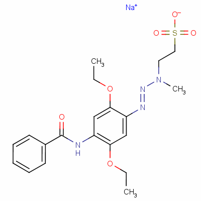 Sodium 2-[3-(4-benzamido-2,5-diethoxyphenyl)-1-methyl-2-triazen-]ethanesulphonate Structure,5165-82-2Structure