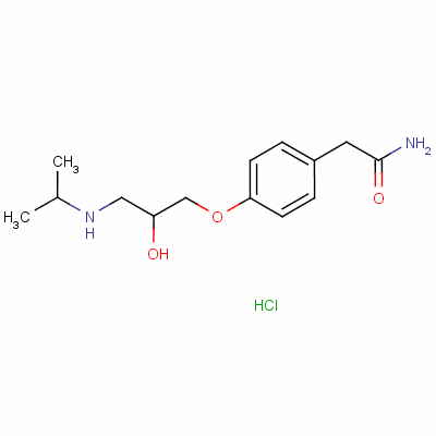 4-[2-Hydroxy-3-[(isopropyl)amino]propoxy]phenylacetamide hydrochloride Structure,51706-40-2Structure