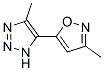 1H-1,2,3-triazole,4-methyl-5-(3-methyl-5-isoxazolyl)-(9ci) Structure,51719-87-0Structure