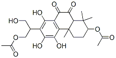 2-(乙?；趸?-7-[2-(乙?；趸?-1-(羥基甲基)乙基]-1,2,3,4,4a,10a-六氫-5,6,8-三羥基-1,1,4a-三甲基菲-9,10-二酮結(jié)構(gòu)式_51787-38-3結(jié)構(gòu)式