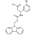 Benzenepropanoic acid, 3-bromo-β-[[(9H-fluoren-9-ylmethoxy)carbonyl]amino]-, (βR)- Structure,517905-85-0Structure