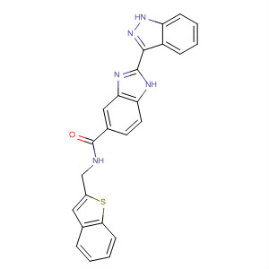 N-(benzo[b]thien-2-ylmethyl)-2-(1h-indazol-3-yl)-1h-benzimidazole-6-carboxamide Structure,518355-63-0Structure