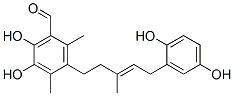 3-[(E)-5-(2,5-二羥基苯基)-3-甲基-3-戊烯基]-5,6-二羥基-2,4-二甲基苯甲醛結(jié)構(gòu)式_51847-83-7結(jié)構(gòu)式