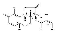 2-甲基-2-丁酸 2,3,3a,4,5,5a,8,9b-八氫-3,5a,9-三甲基-2,8-二氧代萘并[1,2-b]呋喃-3-基酯結(jié)構(gòu)式_51848-01-2結(jié)構(gòu)式