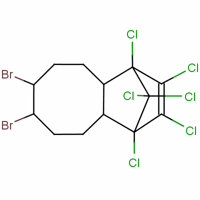 7,8-Dibromo-1,2,3,4,11,11-hexachloro-1,4,4a,5,6,7,8,9,10,10a-decahydro-1,4-methanobenzocyclooctene Structure,51936-55-1Structure