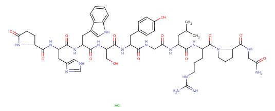 促黃體激素-釋放因子(豬)鹽酸鹽結(jié)構(gòu)式_51952-41-1結(jié)構(gòu)式