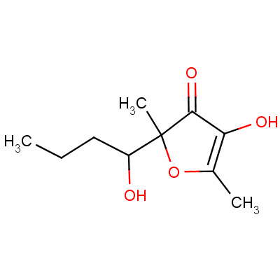 4-Hydroxy-2-(1-hydroxybutyl )-2,5-dimethylfuran-3(2h)-one Structure,51994-16-2Structure