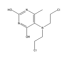 2,6-Dihydroxy-4-methyl-5-[bis(2-chloroethyl)amino]pyrimidine Structure,520-09-2Structure