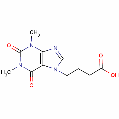 1,2,3,6-Tetrahydro-1,3-dimethyl-2,6-dioxo-7h-purine-7-butyric acid Structure,52083-48-4Structure