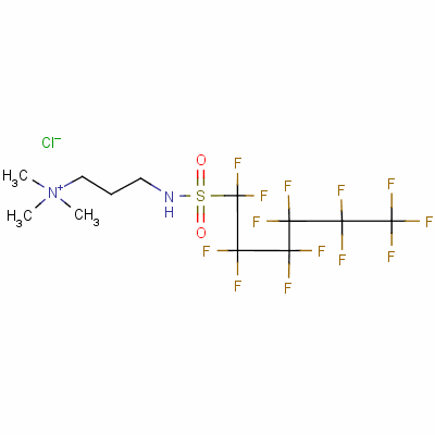 Trimethyl-3-[[(tridecafluorohexyl)sulphonyl ]amino]propylammonium chloride Structure,52166-82-2Structure