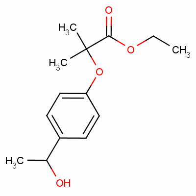 Ethyl 2-[4-(1-hydroxyethyl)phenoxy]isobutyrate Structure,52179-08-5Structure