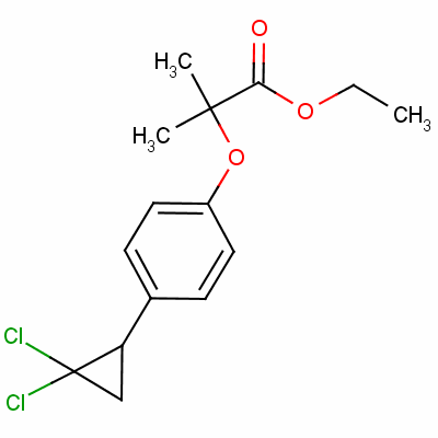 Ethyl 2-[4-(2,2-dichlorocyclopropyl)phenoxy]-2-methylpropionate Structure,52179-28-9Structure