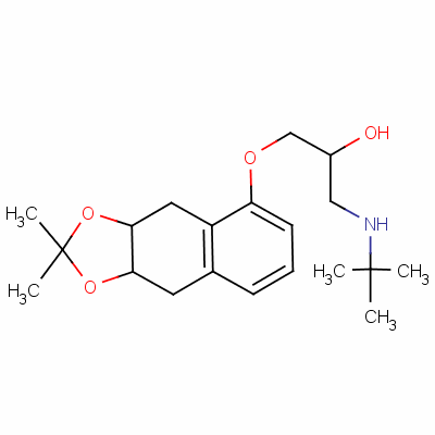 1-(Tert-butylamino)-3-[(3a,4,9,9a-tetrahydro-2,2-dimethylnaphtho[2,3-d]-1,3-dioxol-5-yl)oxy]propan-2-ol Structure,52187-21-0Structure