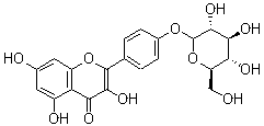 山奈酚-4’’-葡萄糖苷結(jié)構(gòu)式_52222-74-9結(jié)構(gòu)式