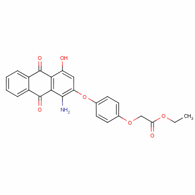 Ethyl [4-[(1-amino-9,10-dihydro-4-hydroxy-9,10-dioxo-2-anthryl)oxy]phenoxy]acetate Structure,52236-80-3Structure