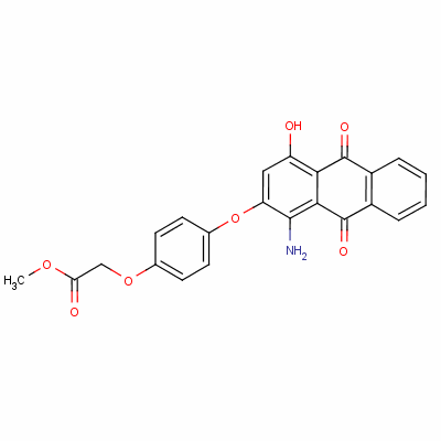 Methyl [4-[(1-amino-9,10-dihydro-4-hydroxy-9,10-dioxo-2-anthryl)oxy]phenoxy]acetate Structure,52236-82-5Structure