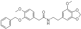 2-(3-(芐氧基)-4-甲氧基苯基)-n-(2-(7-甲氧基苯并[d][1,3]二氧代l-5-基)乙基)乙酰胺結(jié)構(gòu)式_52346-00-6結(jié)構(gòu)式