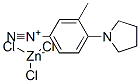 3-Methyl-4-(1-pyrrolidinyl)benzenediazonium trichlorozincate Structure,52572-38-0Structure