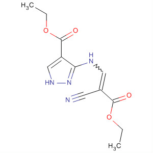 (E)-3-[(2-cyano-3-ethoxy-3-oxo-1-propenyl)amino]-1h-pyrazole-4-carboxylic acid ethyl ester Structure,52632-17-4Structure