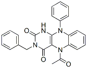 Benzo[g]pteridine-2,4(1h,3h)-dione,5-acetyl-5,10-dihydro-10-phenyl-3-(phenylmethyl)- Structure,52753-31-8Structure