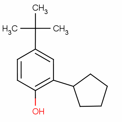 4-叔丁基-2-環(huán)戊基苯酚結(jié)構(gòu)式_52762-67-1結(jié)構(gòu)式