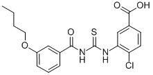 3-[[[(3-Butoxybenzoyl)amino]thioxomethyl ]amino]-4-chloro-benzoic acid Structure,530127-77-6Structure