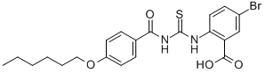 5-Bromo-2-[[[[4-(hexyloxy)benzoyl ]amino]thioxomethyl ]amino]-benzoic acid Structure,530131-25-0Structure