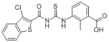 3-[[[[(3-Chlorobenzo[b]thien-2-yl)carbonyl ]amino]thioxomethyl ]amino]-2-methyl-benzoic acid Structure,530132-36-6Structure