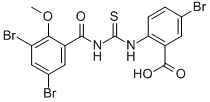 5-Bromo-2-[[[(3,5-dibromo-2-methoxybenzoyl)amino]thioxomethyl ]amino]-benzoic acid Structure,530136-53-9Structure