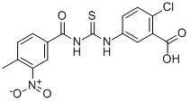 2-Chloro-5-[[[(4-methyl-3-nitrobenzoyl)amino]thioxomethyl ]amino]-benzoic acid Structure,530137-78-1Structure