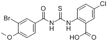 2-[[[(3-Bromo-4-methoxybenzoyl)amino]thioxomethyl ]amino]-5-chloro-benzoic acid Structure,530139-49-2Structure