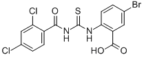 5-Bromo-2-[[[(2,4-dichlorobenzoyl)amino]thioxomethyl ]amino]-benzoic acid Structure,530139-82-3Structure