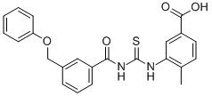 4-Methyl-3-[[[[3-(phenoxymethyl)benzoyl ]amino]thioxomethyl ]amino]-benzoic acid Structure,530140-68-2Structure